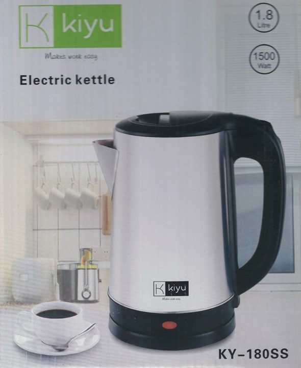 KIYU 1.8Ltr. Premium Quality 1500W Electric Kettle / Boiler KY180SS